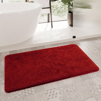 Homie Living Badematte Porto Azzurro, Höhe 30 mm, rutschhemmend beschichtet, fußbodenheizungsgeeignet, schnell trocknend, Polyester, rechteckig, Badteppich, uni, rechteckig & rund, waschbar, Badezimmerteppich