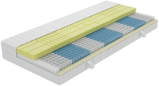 Taschenfederkernmatratze Deluxe 7-Zonen Federkernmatratze mit 3D Kaltschaum, Optimale Anpassung, AM Qualitätsmatratzen, 24 cm hoch, 80x200 cm