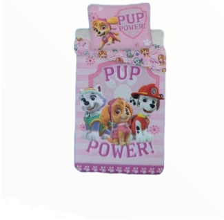 Baby Bettwäsche-Set Paw Patrol rosa 100x135 und 40x60 cm 100% Baumwolle