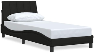 vidaXL Bettgestell ohne Matratze "Hanko" Schwarz 80x200 cm Stoff 3310351