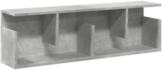 vidaXL Wandschrank 100x20x30 cm Betongrau Holzwerkstoff 854844