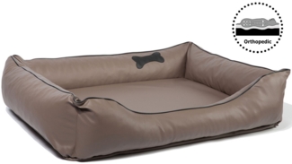 CopcoPet Tierbett Paco Hundebett Mocca L - 90 x 70 cm Visco (orthopädisch)