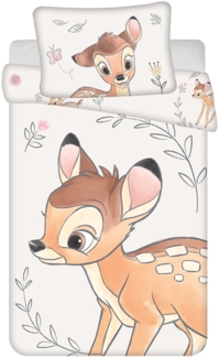 Disney Bambi Kinder Bettwäsche-Set – Bettbezug 100x135 cm + Kissenbezug 40x60 cm