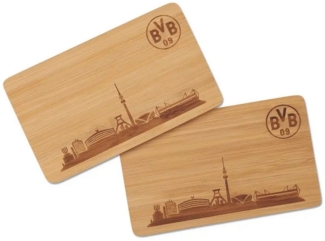 BVB MERCHANDISING Frühstücksbrett BVB Früstücksbrettchen Holz (2), Holz
