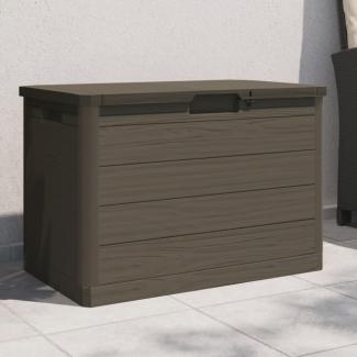 vidaXL Outdoor-Kissenbox Braun 77,5x44,5x53 cm Polypropylen 366604