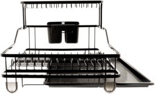 Almina Geschirrständer Abtropfgestell praktisch und platzsparend für Ihr Geschirr Schwarz