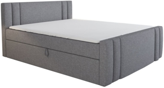 A&J MöbelLand GmbH Boxspringbett ALF mit 2 Bettkästen und Topper. (Boxspringbett mit Bettkasten und gepolstertem Kopfteil. Inclusive Topper!, TOP ANGEBOT), Länge 216 cm Höhe 106 cm