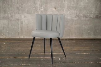 KAWOLA Stuhl JADA Esszimmerstuhl Leder grau 79 x 55 x 59 cm