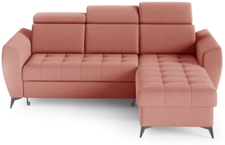 MOEBLO Ecksofa IDAHO I, Couch für Wohnzimmer, Schlafsofa Sofagarnitur Sofa Eckcouch L-Form Wohnlandschaft, Verstellbaren Kopfstützen - (BxHxT): 235x93/109x176 cm, mit Schlaffunktion und Bettkasten