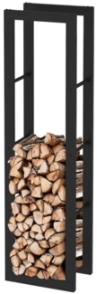Kaminholzregal - Metall, Schwarz - BHT 40 x 150 x 25cm