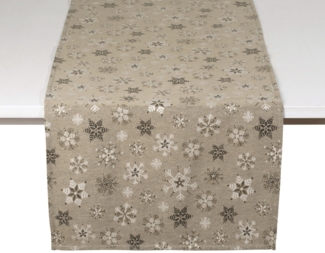 Pichler Tischläufer 50x150 cm Snowy beige 70% PES 30% CO