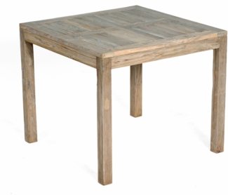 SunnySmart Gartentisch Wellington Old Teak grey-washed 90x90 cm
