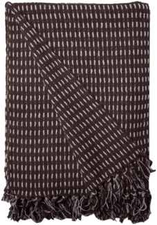 Decke Überwurf Straight 100% Baumwolle 130x180 cm Skandinavisch Braun