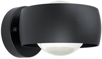 Eglo 98706 LED Wandleuchte TREVIOLO 1 Up & Downlight schwarz weiß L:16cm H:8,5cm T:19cm IP44