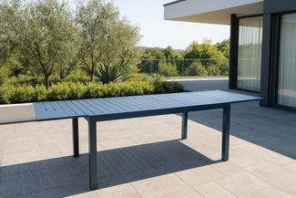 Gardissimo LEAF XL Alu-Ausziehtisch Gartentisch 160/240x90cm anthrazit