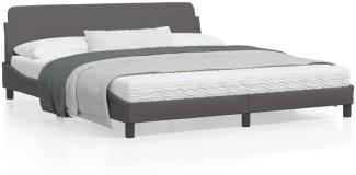vidaXL Bettgestell "Dover" Grau 180x200 cm Kunstleder 373241