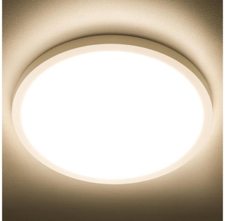 Qualra Tageslichtlampe LED Deckenleuchte Flach 3000K-6500K Rund Deckenbeleuchtung