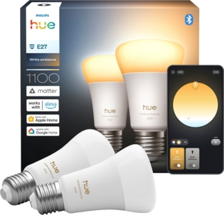 Philips Hue White Ambiance E27 2er 75W