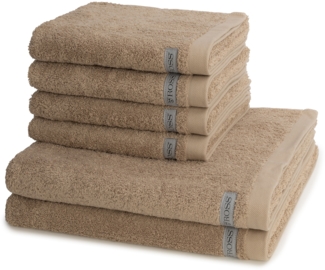 Ross Sinfonie 6 tlg. Frottier-Set - 4 X Handtuch (50 X 100cm), 2 X Duschtuch (70 X 140cm) - 500 g/m2 - Walnuss