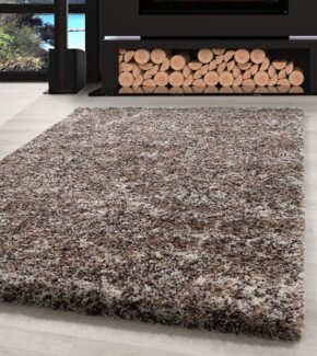 Carpettex Hochflor-Teppich Meliert Design, Rund, Höhe: 30 mm, Teppich Meliert Design Teppich Wohnzimmer versch. farben und größen
