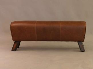 Fußhocker Buck Big Leder Vintage-Cigar