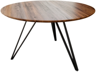 SAM® Esstisch Namu, Tischplatte rund, schweizer Kante, Metallfüße schwarz