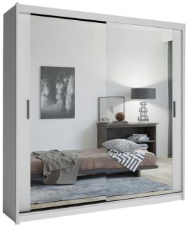 MOEBLO Kleiderschrank LUXI (Schwebetürenschrank 2,3-türig Schrank Garderobe Schiebtüren Schlafzimmer) (BxHxT):203/250x216x62cm