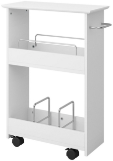 COSTWAY Küchenwagen, schmal, mit Rollen, 3 Ebenen, 20 x 46 x 65 cm
