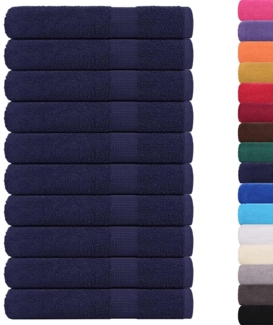 vidaXL Saunatücher 10 Stk. Marineblau 80x200 cm 360 g/m² 100% Baumwolle 136793
