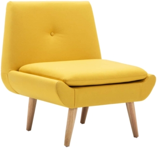 vidaXL Polsterstuhl Gelb Stoff 246986