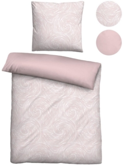 biberna Tencel Bettwäsche 0474495 STRUDEL, rose, 1x 155x220 cm + 1x 80x80 cm