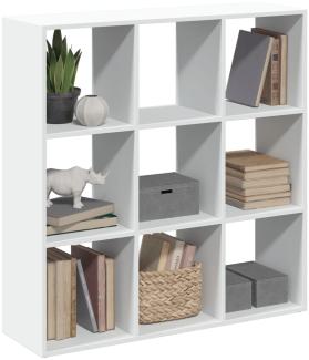 vidaXL Raumteiler-Bücherregal Weiß 102 x 29 x 103,5 cm Holzwerkstoff 858039