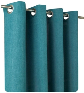 Haus und Deko Gardine Vorhang 140x245 cm Ösen blickdicht Struktur Leinenoptik uni Gardine, Ösen (1 St), blickdicht, Polyester