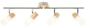 Lightbox Deckenstrahler, ohne Leuchtmittel, drehbares Spotrohr, 68 cm Breite, 4 x E14, 3,5 W, Köpfe schwenkbar