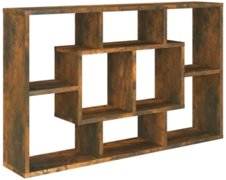 vidaXL Wandregal Räuchereiche 85x16x52,5 cm Holzwerkstoff 820460