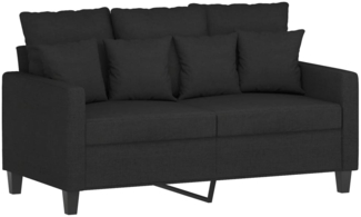 vidaXL 2-Sitzer-Sofa Schwarz 120 cm Stoff 359263
