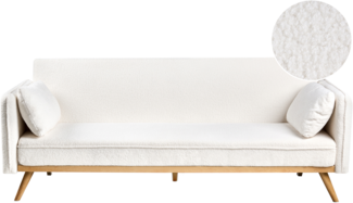 Schlafsofa ASAA Bouclé Cremeweiß