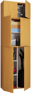 VCM Mehrzweckschränke Lona 917814 Buche H. 223 x B. 70 x T. 39 cm