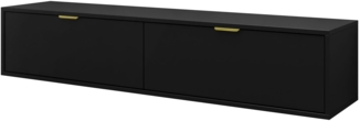 TV-Lowboard Serossa 175 (Farbe: Schwarz)