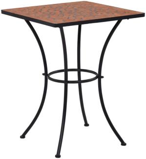 vidaXL Mosaik-Bistrotisch Terrakottarot 60 cm Keramik 46705