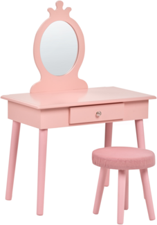 Kinderschminktisch mit Hocker MARGIE Rosa