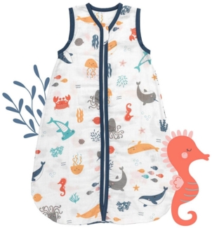 Schlummersack Kinderschlafsack, Musselin Babyschlafsack, 0.5 Tog OEKO-TEX zertifiziert