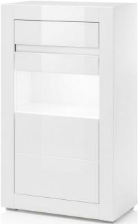 INOSIGN Vitrine Carat Höhe 112 cm, Leisten angeliefert, 1 x grau, 1 x weiss