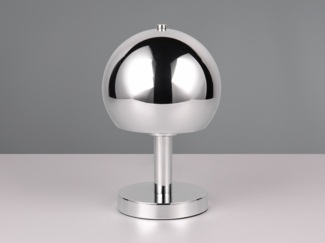 Tischleuchte BOCCIA aus Metall in Silber Chrom, Höhe 29cm