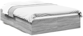 vidaXL Bettgestell Grau Sonoma 120x190 cm Holzwerkstoff 3281047