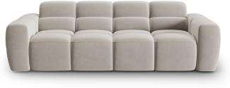 Micadoni Sofa Lisa 4-Sitzer Samtstoff Helles Beige