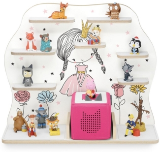 stadtecken Kinderregal Blumenprinzessin, Regal für die Toniebox und ca. 50 Tonies