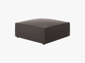 Micadoni Hocker Ruby 1-Sitzer Samt Salvador Dunkelgrau