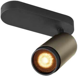SLV GRIP! L, SPOT CL, single, QPAR51, Deckenaufbauleuchte, zylindrisch, 1 x max. 6 Watt, bronze - Wand- und Deckenleuchten