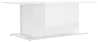 vidaXL Couchtisch Hochglanz-Weiß 102x55,5x40 cm Holzwerkstoff 810313